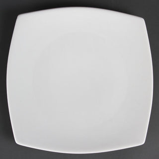 Olympia Whiteware Rounded Square Plates 270mm (6 Pack) - CB493