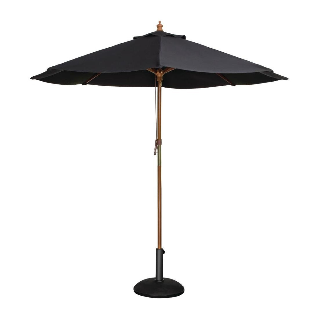 Round Outdoor Umbrella 2.5m Diameter Black- Bolero CB514