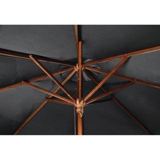 Round Outdoor Umbrella 2.5m Diameter Black- Bolero CB514