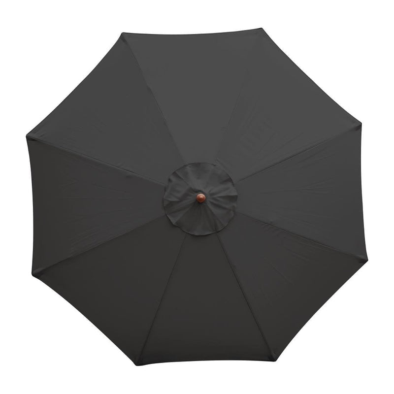 Round Outdoor Umbrella 3m Diameter Black- Bolero CB517