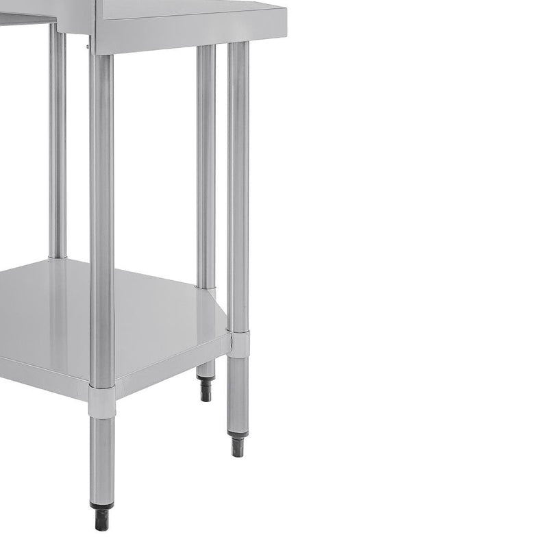 Stainless Steel Corner Table- Vogue CB907