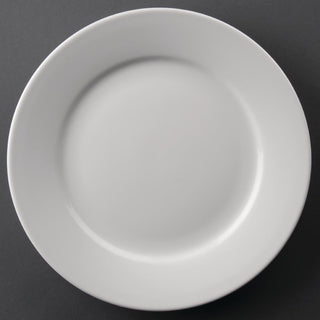 Olympia Athena Wide Rimmed Plates 228mm (Box 12) - CC208