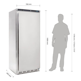 C-Series Upright Fridge Stainless Steel 600Ltr- Polar CD084-A