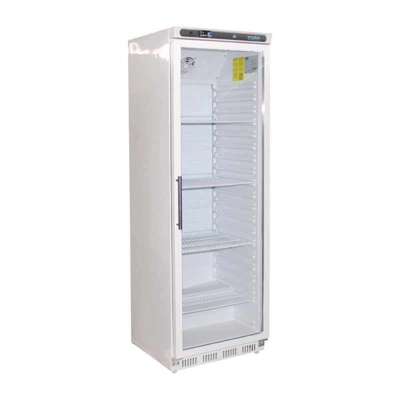 C-Series Upright Display Fridge White 400Ltr- Polar CD087-A