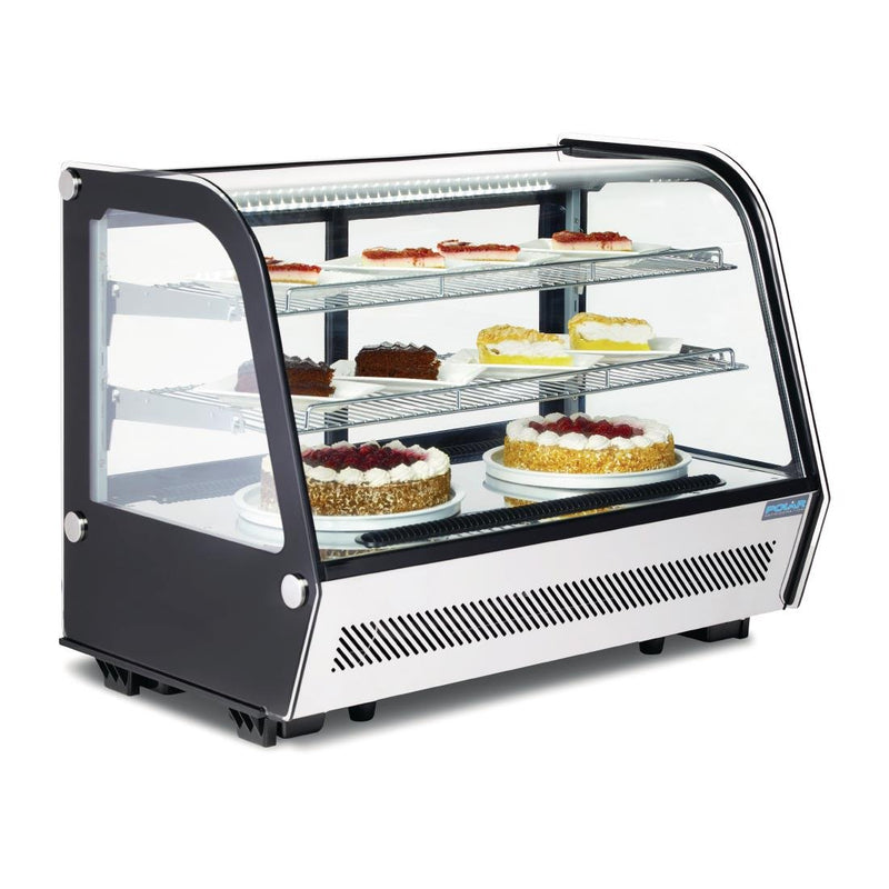 G-Series Countertop Food Display Fridge Black 160Ltr- Polar CD230-A