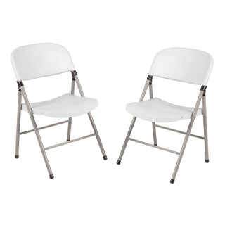 Foldaway Utility Chairs White (Pack of 2)- Bolero CE692