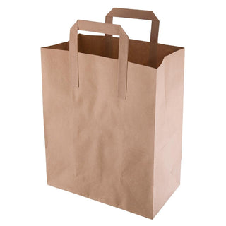 Fiesta Compostable Recycled Brown Paper Carrier Bags Medium (Pack of 250) - CF591