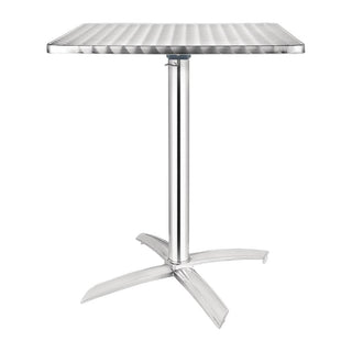 Bolero Square Flip-Top Table Stainless Steel 600mm - CG838