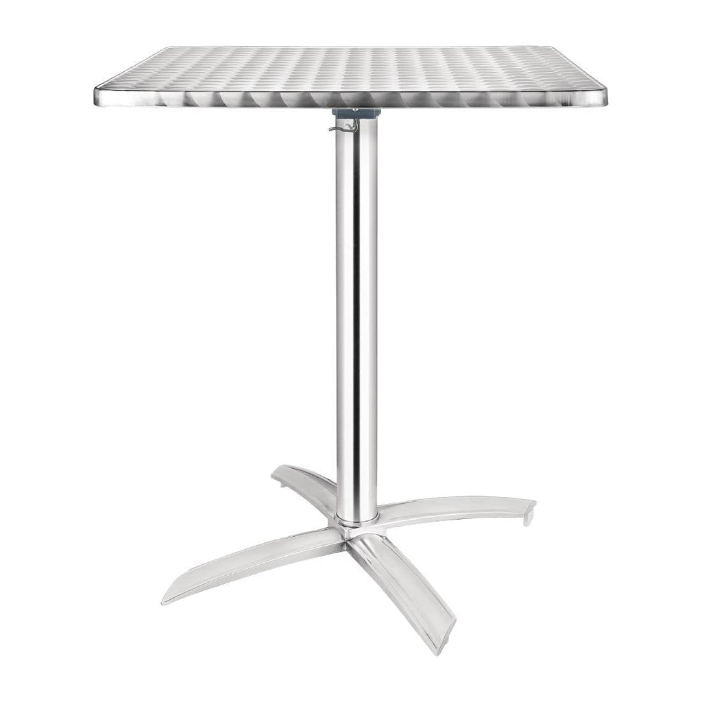 Square Flip-Top Table Stainless Steel 600mm- Bolero CG838