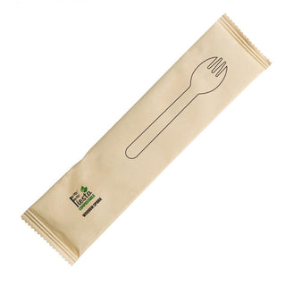 Fiesta Compostable Individually Wrapped Wooden Sporks (Pack of 500) - CH086