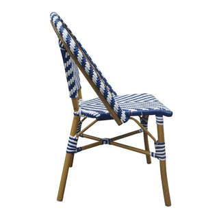 Parisian Style Rattan Side Chair Blue (Pack of 2)- Bolero CH110