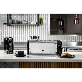 Esprit 6 Slot Toaster Jet Black with Elements & Sandwich Cage- Rowlett CH187-A