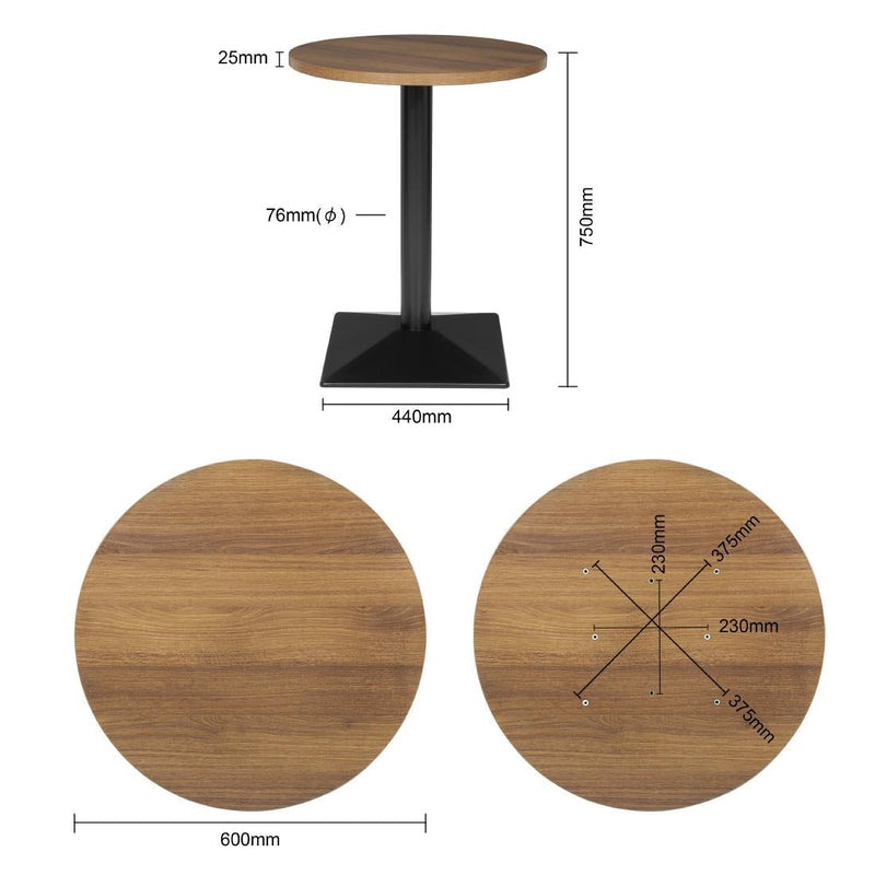 Complete Round Table 600mm- Bolero CH993