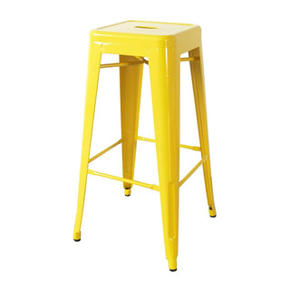 Bolero Bistro Metal High Bar Stool Yellow (4 Pack) - CH999