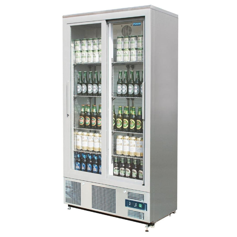 G-Series Sliding Door Upright Bar Fridge 490Ltr- Polar CK478-A