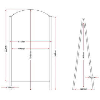 Olympia Metal Framed Footpath Board 1025 x 675mm - CL009