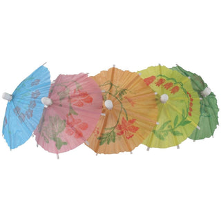 Fiesta Recyclable Paper Umbrellas Mixed Colours Pack of 144 - CL443