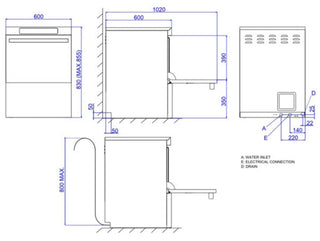 Evo-Concept Undercounter Dishwasher With Drain Pump - Fagor CO-502BDD