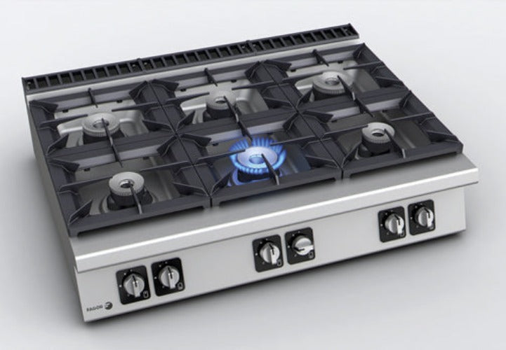Kore 900 Series Gas 6 Burner With Gas Oven - Fagor C-G961OPH