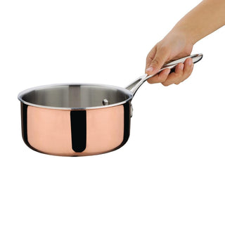 Tri Wall Copper Saucepan 160mm- Vogue CT998