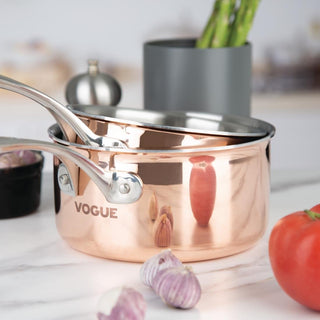 Tri Wall Copper Saucepan 160mm- Vogue CT998