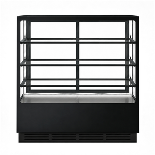 Bonvue Noir Prime 1200mm 3 Shelves Square Cake Display Cabinet - CVS120-3B