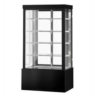 Bonvue Noir Grand 1200mm 4 Shelves Square Cake Display Cabinet - CVS120-4B