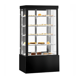 Bonvue Noir Grand 1200mm 4 Shelves Square Cake Display Cabinet - CVS120-4B