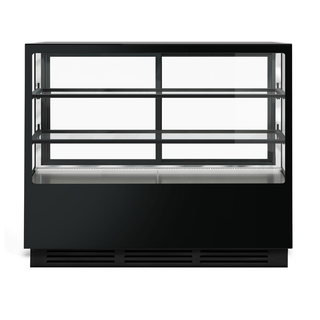 Bonvue Noir Tot 1500mm 2 Shelves Square Cake Display Cabinet - CVS150-2B