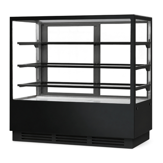 Bonvue Noir Prime 1500mm 3 Shelves Square Cake Display Cabinet - CVS150-3B