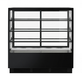 Bonvue Noir Prime 1500mm 3 Shelves Square Cake Display Cabinet - CVS150-3B