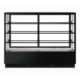 Bonvue Noir Prime 1800mm 3 Shelves Square Cake Display Cabinet - CVS180-3B