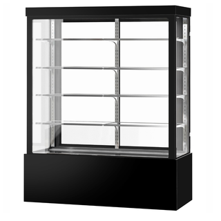 Bonvue Noir Grand 1800mm 4 Shelves Square Cake Display Cabinet - CVS180-4B