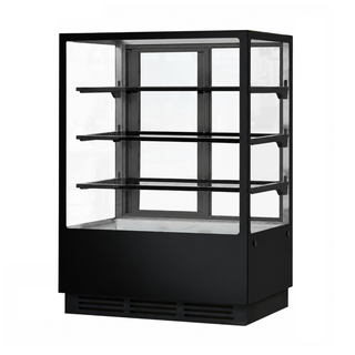 Bonvue Noir Prime 900mm 3 Shelves Square Cake Display Cabinet - CVS90-3B