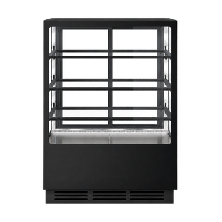 Bonvue Noir Prime 900mm 3 Shelves Square Cake Display Cabinet - CVS90-3B