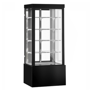 Bonvue Noir Grand 900mm 4 Shelves Square Cake Display Cabinet - CVS90-4B