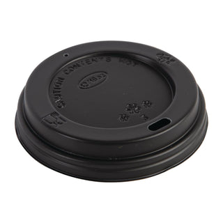 Fiesta Recyclable Coffee Cup Lids Black 340ml and 455ml (Pack of 50) - CW717