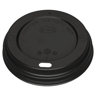 Fiesta Recyclable Coffee Cup Lids Black 340ml and 455ml (Pack of 1000) - CW718