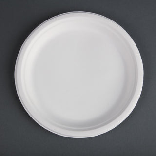 Fiesta Compostable Bagasse Plates Round 260mm (Pack of 50) - CW904