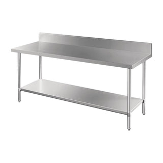 Premium Stainless Steel Table with Splashback- Vogue DA337