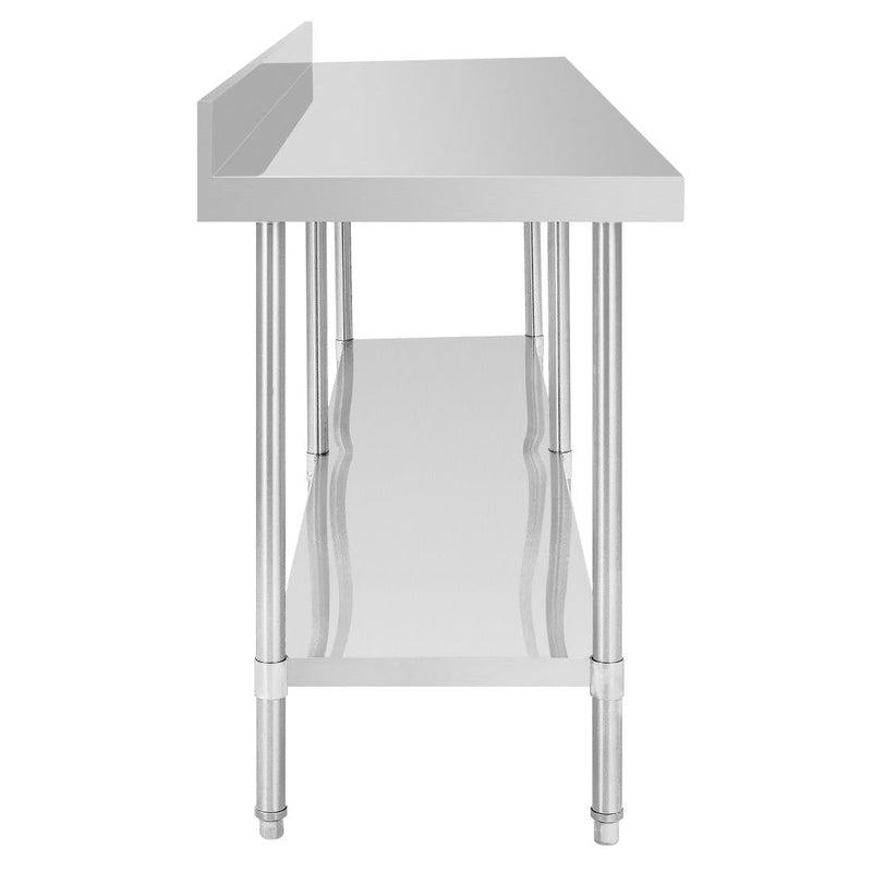 Premium Stainless Steel Table with Splashback- Vogue DA337