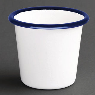 Olympia Enamel Sauce Cup White & Blue - DC383