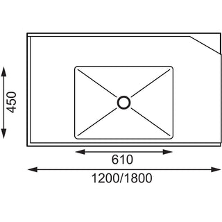 Dishwasher Inlet Table with Sink Outlet - L/H- Vogue DE471