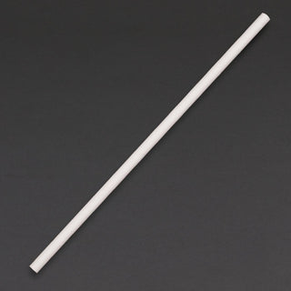 Fiesta Compostable Paper Straws White 6mm (Pack of 250) - DE925