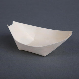 Fiesta Compostable Biodegradable Wooden Boats 80mm - DK383