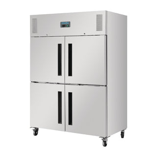 G-Series 2 Stable Door Upright Fridge Stainless Steel- Polar DL709-A