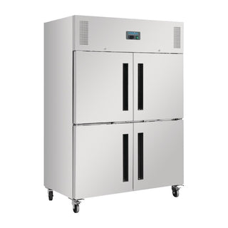 G-Series 2 Stable Door Upright Fridge Stainless Steel- Polar DL709-A