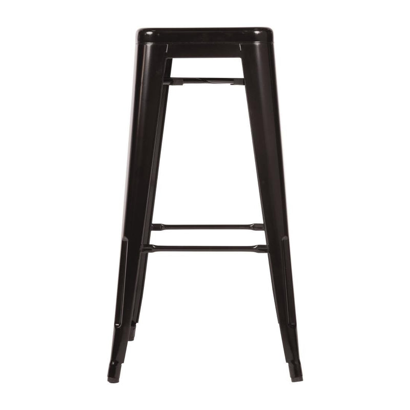 High Metal Bar Stools Black (Pack of 4)- Bolero DL881