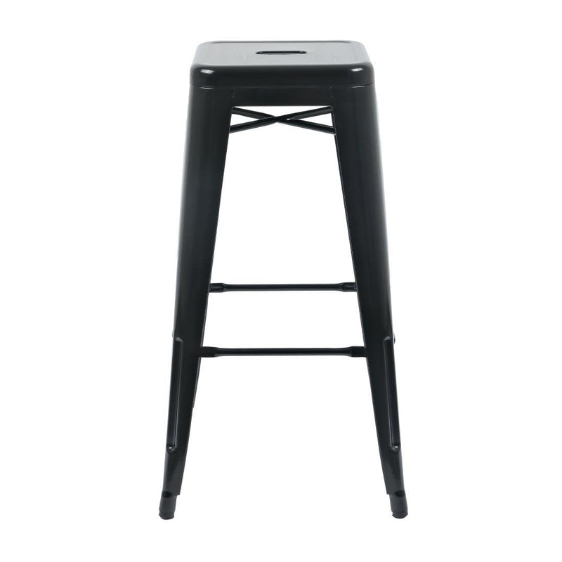 High Metal Bar Stools Black (Pack of 4)- Bolero DL881