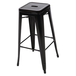 High Metal Bar Stools Black (Pack of 4)- Bolero DL881